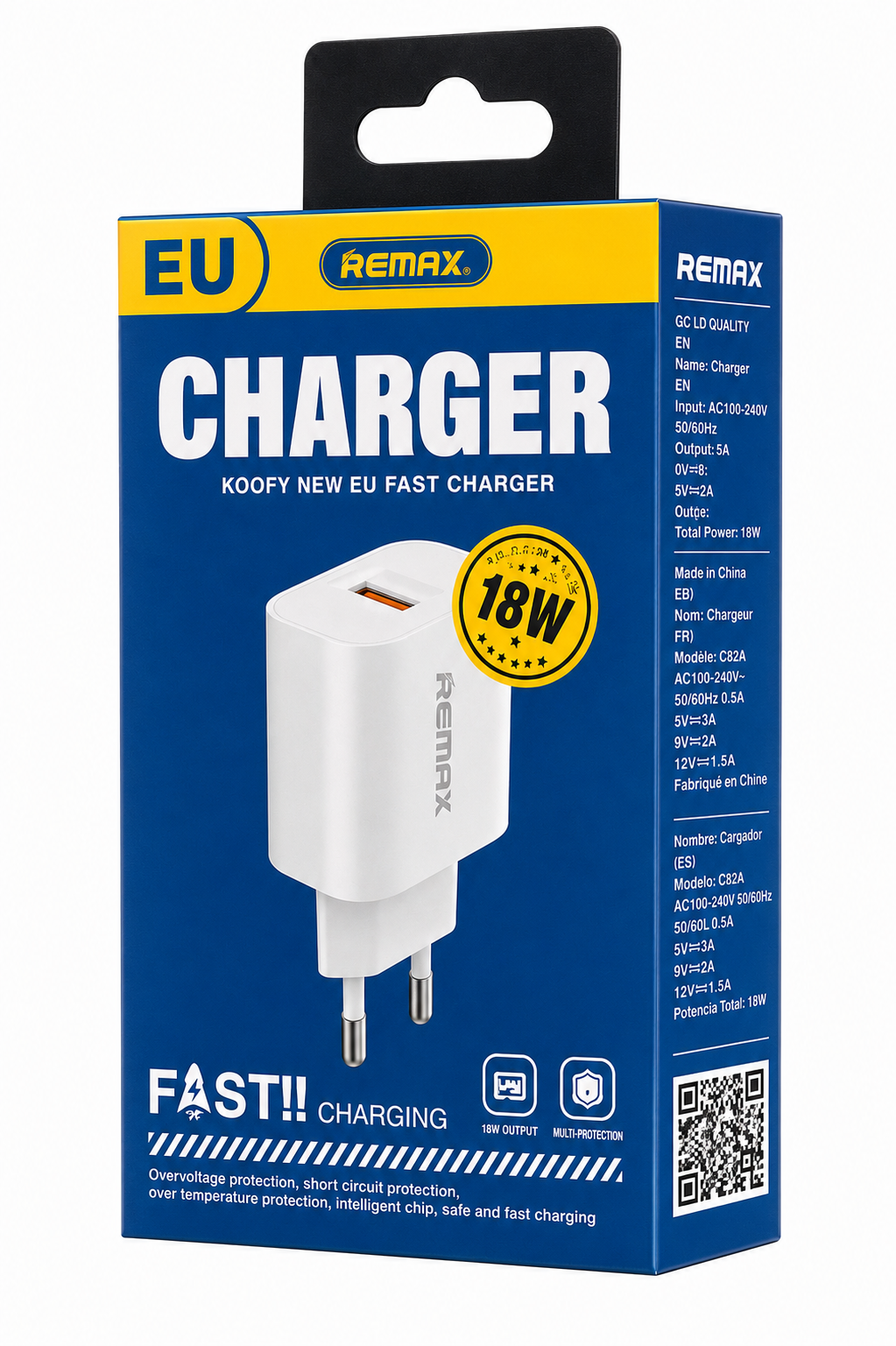 REMAX HEAD CHARGER 18W USB RP-U119